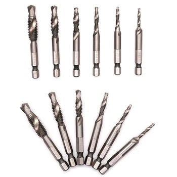 6Pcs 1/4 Hex Shank High Speed Steel HSS Thread Spiral Screw Composite Taps Countersink Drill Bits Set Chamfering Tool
6Pcs 1/4 Hex Shank High Speed Steel HSS Thread Spiral Screw Composite Taps Countersink Drill Bits Set Chamfering Tool