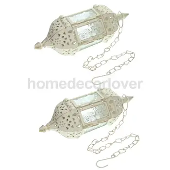 2PCs Moroccan Style Metal & Glass Teal Light Candle Holder Hanging Candleholder for Wedding Home Coffee Shop Decor (White)
2PCs Moroccan Style Metal & Glass Teal Light Candle Holder Hanging Candleholder for Wedding Home Coffee Shop Decor (White)