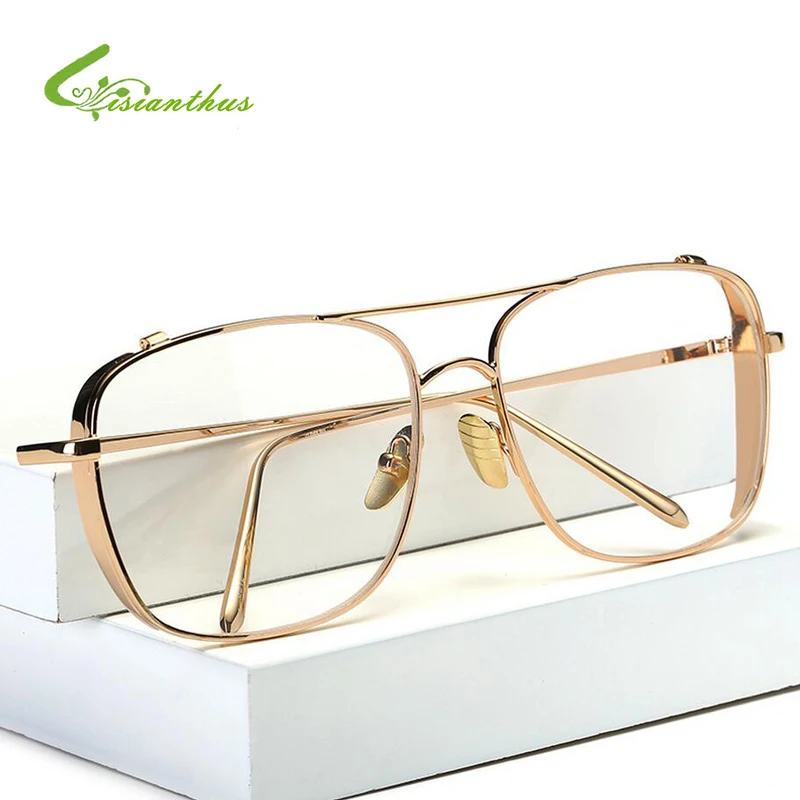 New Sale 2019 Women Punk Plain Glasses Frame Brand Designer Fashion Men Square Metal Gold Frame Clear Lens Eyeglasses 3 Colors
New Sale 2019 Women Punk Plain Glasses Frame Brand Designer Fashion Men Square Metal Gold Frame Clear Lens Eyeglasses 3 Colors
