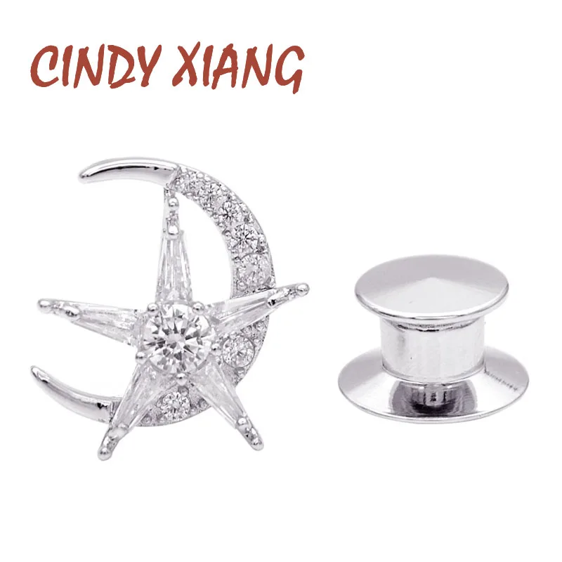CINDY XIANG 2 Colors Avaibale Cubic Zirconia Star And Moon Collar Pins Women And Men Brooch Unisex Jewelry Copper Accessories
CINDY XIANG 2 Colors Avaibale Cubic Zirconia Star And Moon Collar Pins Women And Men Brooch Unisex Jewelry Copper Accessories