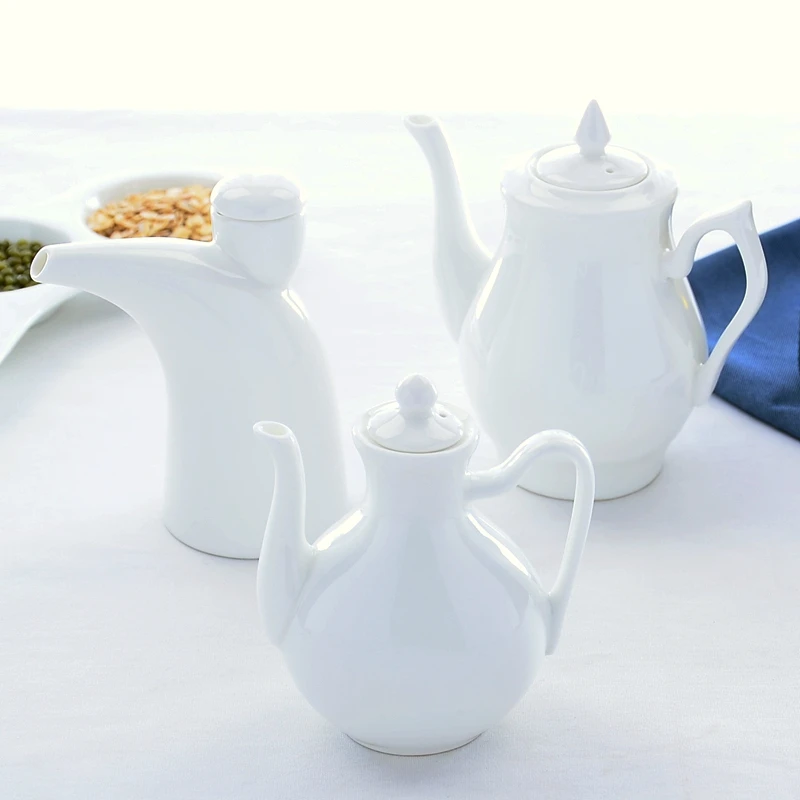 Plain white bone china bottles for oil and vinegar, small ceramic oil dispenser, creative olive oil bottle, bbq sauce dispenser
Plain white bone china bottles for oil and vinegar, small ceramic oil dispenser, creative olive oil bottle, bbq sauce dispenser