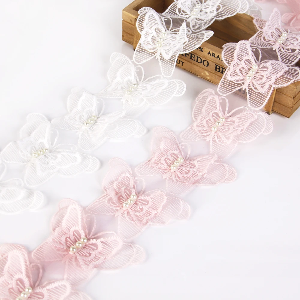 david angie Butterfly Lace Ribbon Tape With Pearl Lace Trim Sewing Material For Garment Decoration Accessories,Gift Wrap,1Y56407
david angie Butterfly Lace Ribbon Tape With Pearl Lace Trim Sewing Material For Garment Decoration Accessories,Gift Wrap,1Y56407