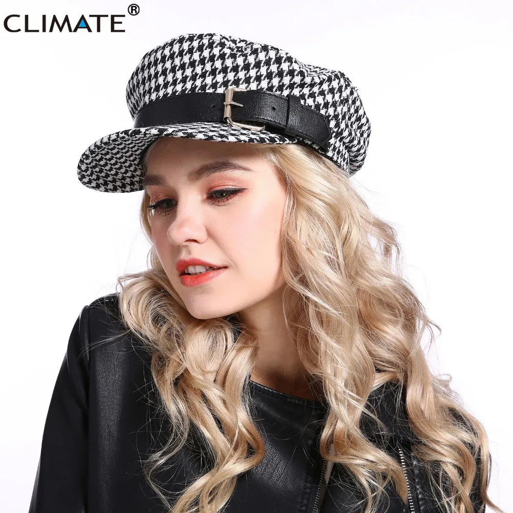 CLIMATE Fashion Women Houndstooth Cap Modern Navy Sailor Cap Hats Punk Cool Marine Hat Caps Military Army Caps for Woman Lady
CLIMATE Fashion Women Houndstooth Cap Modern Navy Sailor Cap Hats Punk Cool Marine Hat Caps Military Army Caps for Woman Lady