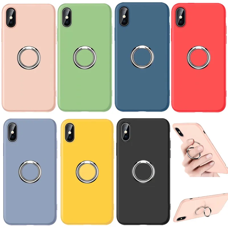 For iphone 6s 6 7 8 plus X Case Metal Ring Stand Liquid Silicone Case for IPhone XS max Xr Back Cover for iphone 7
For iphone 6s 6 7 8 plus X Case Metal Ring Stand Liquid Silicone Case for IPhone XS max Xr Back Cover for iphone 7