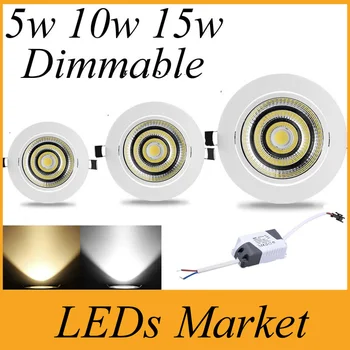 Hot Sale Dimmable COB Led Downlight 5w 10w 15w Led Fixture Ceiling Light Lamp AC85-265V Led Cabinet light bulbs + Driver UL CE
Hot Sale Dimmable COB Led Downlight 5w 10w 15w Led Fixture Ceiling Light Lamp AC85-265V Led Cabinet light bulbs + Driver UL CE