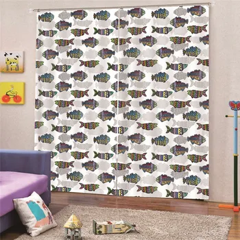 Multiple styles Fish 3D Curtain 150*166cm/170*200cm 2Pcs/Set Window Curtain Modern bedroom Living Room Curtains A1
Multiple styles Fish 3D Curtain 150*166cm/170*200cm 2Pcs/Set Window Curtain Modern bedroom Living Room Curtains A1