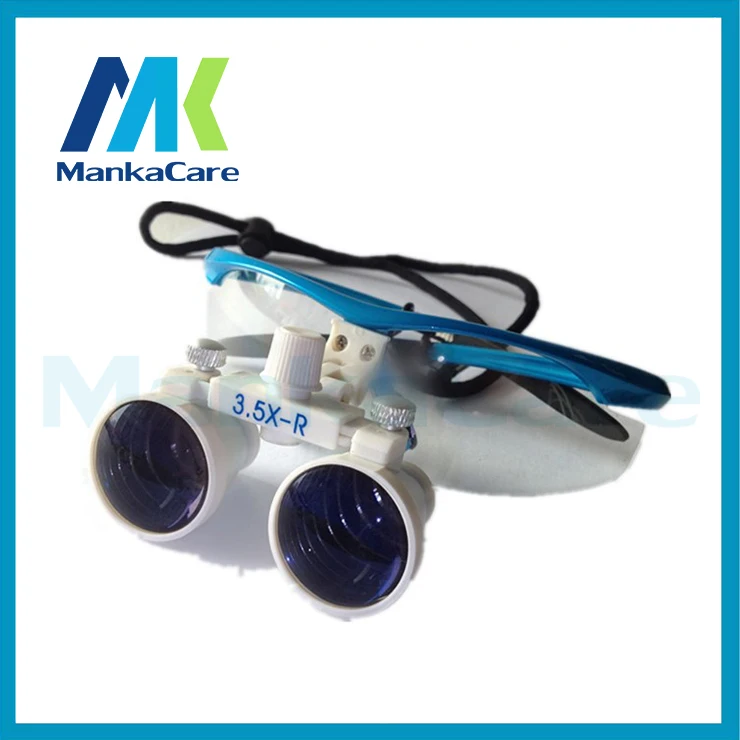 Good Quality 3.5X time Dental Surgical Binocular Loupes Magnifier Glasses 100% original surgical optical glass White and Blue
Good Quality 3.5X time Dental Surgical Binocular Loupes Magnifier Glasses 100% original surgical optical glass White and Blue