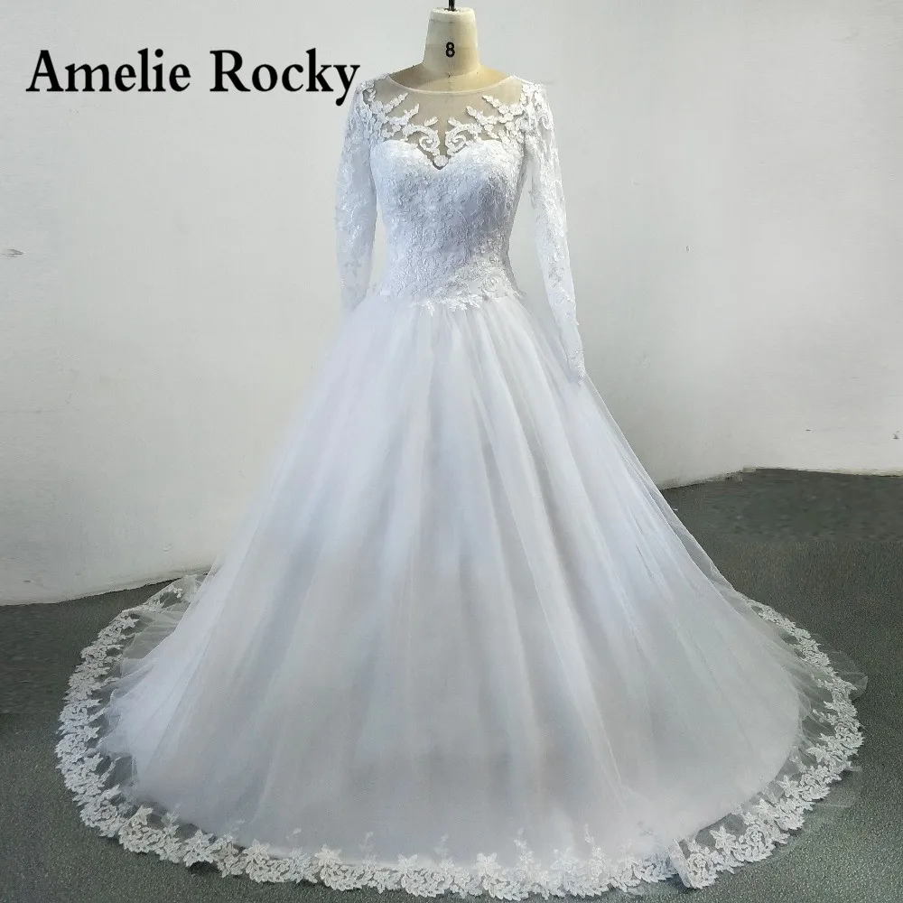 Vestidos De Novia Lace Ball gown Long Sleeves Wedding Dresses 2019 Casamento Cheap Wedding gowns Robe De Mariee
Vestidos De Novia Lace Ball gown Long Sleeves Wedding Dresses 2019 Casamento Cheap Wedding gowns Robe De Mariee