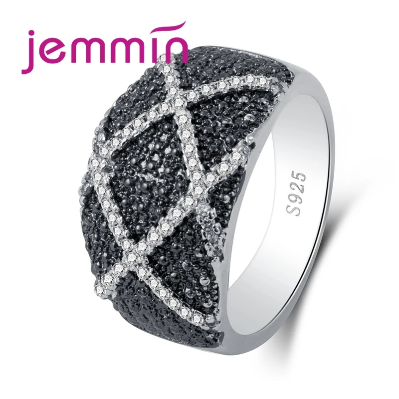 European Style Big Geometeic Rings Luxury Full Setting Black & White CZ 925 Sterling Silver Women Mens Party Jewelry Gift
European Style Big Geometeic Rings Luxury Full Setting Black & White CZ 925 Sterling Silver Women Mens Party Jewelry Gift
