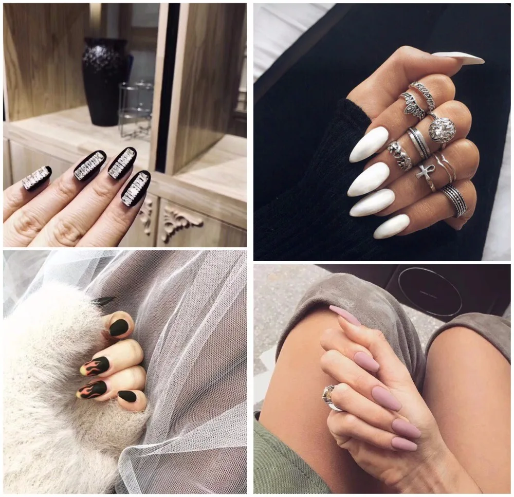 Hot selling American punk style Ballet matte grey pink pure color false nails lady full nail tips middle-long size fake nails
Hot selling American punk style Ballet matte grey pink pure color false nails lady full nail tips middle-long size fake nails