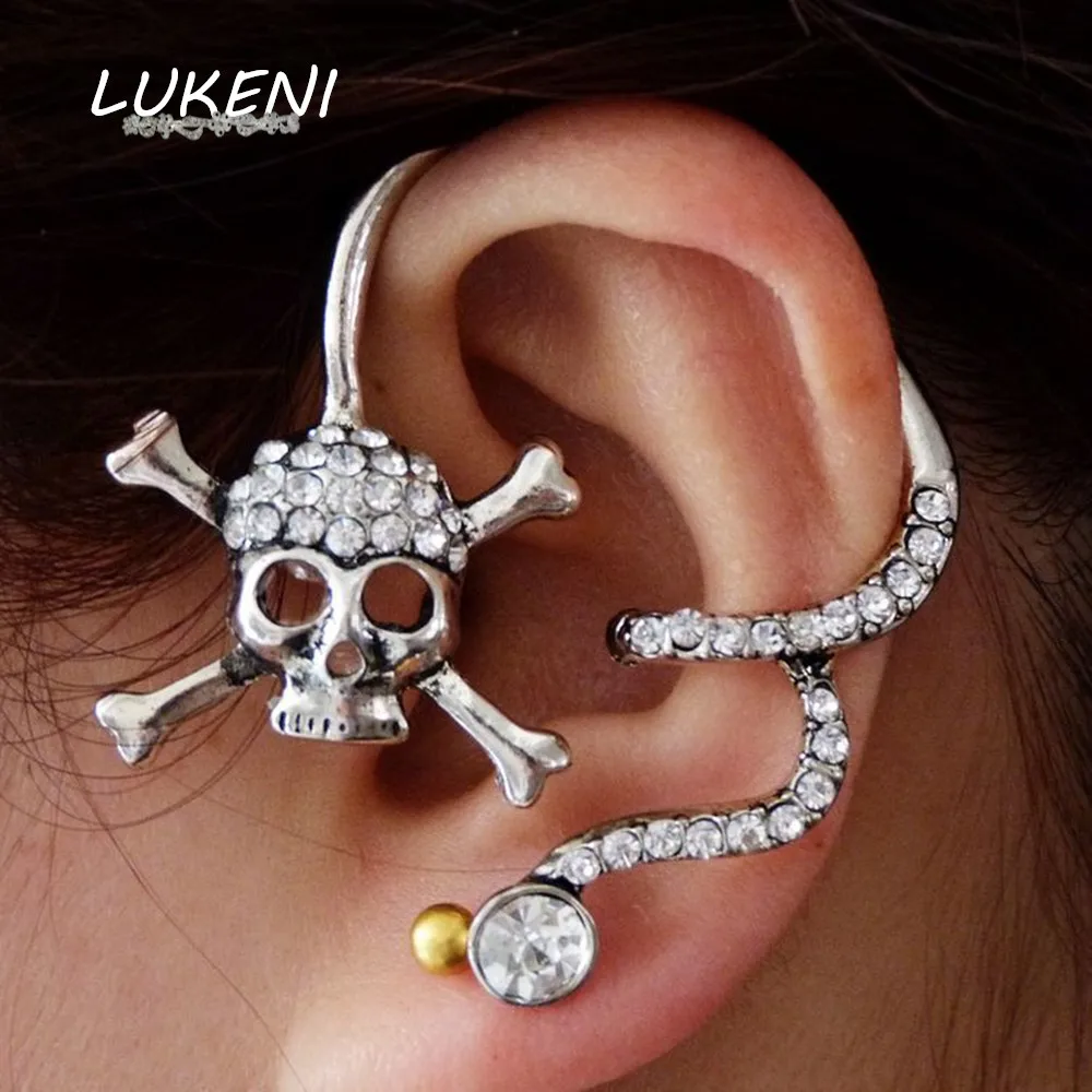 LUKENI 1Pcs/Lot Fashion Jewelry 2017 Punk Skeleton Skull Ear Cuff Earring Jackets For Women And Men EJ012
LUKENI 1Pcs/Lot Fashion Jewelry 2017 Punk Skeleton Skull Ear Cuff Earring Jackets For Women And Men EJ012
