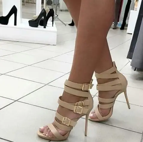 Moraima Snc Fashion Open Toe High Heel Sandals for Woman Sexy Nude Leather Ankle Strap Gladiator Shoes Ladies Cutouts Heels
Moraima Snc Fashion Open Toe High Heel Sandals for Woman Sexy Nude Leather Ankle Strap Gladiator Shoes Ladies Cutouts Heels
