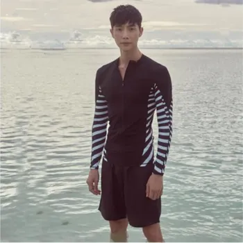 2 Piece Rash Guards Men's Long Sleeve Zipper Swimsuit Rash Guard Men Surf Wetsuit Quick drying UV Protection Beach Diving Suit
2 Piece Rash Guards Men's Long Sleeve Zipper Swimsuit Rash Guard Men Surf Wetsuit Quick drying UV Protection Beach Diving Suit