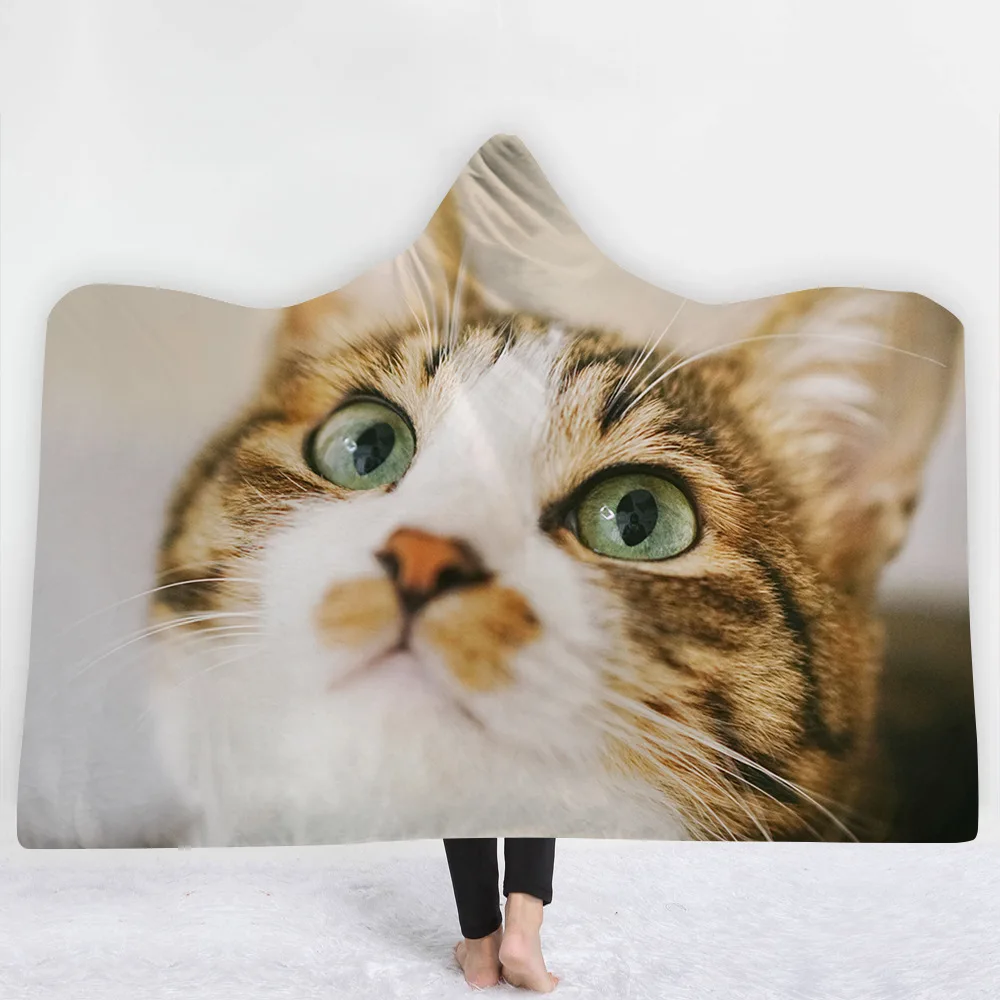 34 Styles Real Cute Cat Pet 3D Printed Plush Hooded Blanket for Beds Warm Wearable Soft Fleece Throw Blankets
34 Styles Real Cute Cat Pet 3D Printed Plush Hooded Blanket for Beds Warm Wearable Soft Fleece Throw Blankets