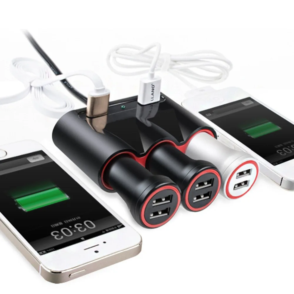 120W 3-Socket Cigarette Lighter Adapter 3.4A Dual USB Car Charger Cigar Lighter Splitter for iPhone Samsung Tablet Car-Charger
120W 3-Socket Cigarette Lighter Adapter 3.4A Dual USB Car Charger Cigar Lighter Splitter for iPhone Samsung Tablet Car-Charger