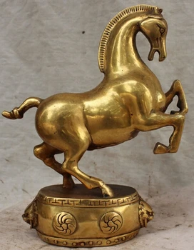 WBY+++ free shipping 9" China Chinese Bronze Carved Animal Sucessful Running Horse Lion Base Statue
WBY+++ free shipping 9" China Chinese Bronze Carved Animal Sucessful Running Horse Lion Base Statue