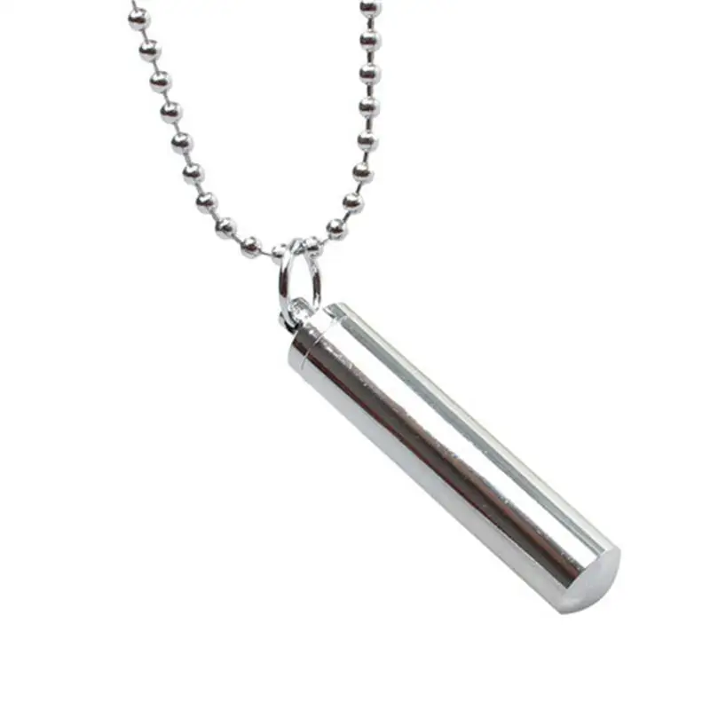 Silver Plated Can Open Wishing Bottle Cylinder Pendant Necklace Pet Bone Ashes Casket Cremation Memorial Urn Souvenir Jewelry
Silver Plated Can Open Wishing Bottle Cylinder Pendant Necklace Pet Bone Ashes Casket Cremation Memorial Urn Souvenir Jewelry
