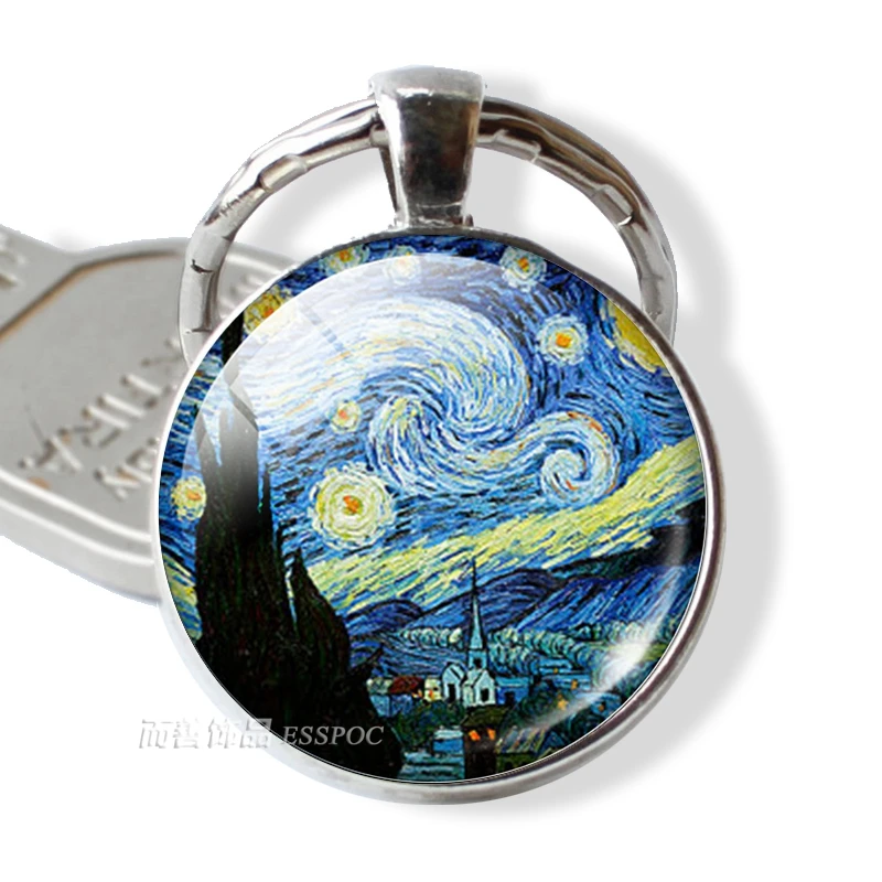 Handmade Glass Cabochon Dome Van Gogh Starry Night Pendant Keychain Art Picture Key Rings Chains Jewelry Birthday Christmas Gift
Handmade Glass Cabochon Dome Van Gogh Starry Night Pendant Keychain Art Picture Key Rings Chains Jewelry Birthday Christmas Gift