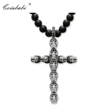 Necklace Black Obsidian Skull Cross Punk Gift For Women & Men, Thomas Jewelry TS 925 Sterling Silver Fashion Jewelry Wholesale
Necklace Black Obsidian Skull Cross Punk Gift For Women & Men, Thomas Jewelry TS 925 Sterling Silver Fashion Jewelry Wholesale