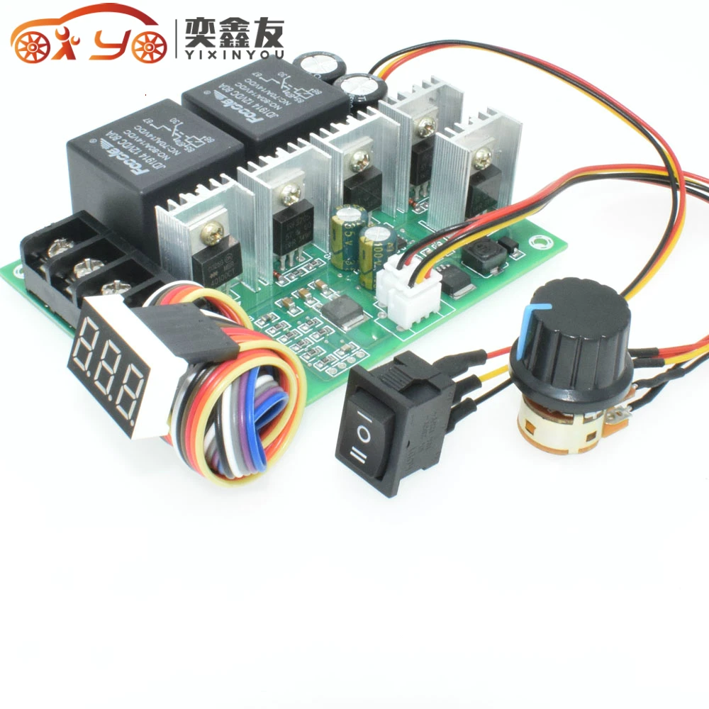 PWM DC motor speed controller motor 12v24v36v48v inverted switch reversing switch 40A With Digital Display Switch (6.5)
PWM DC motor speed controller motor 12v24v36v48v inverted switch reversing switch 40A With Digital Display Switch (6.5)