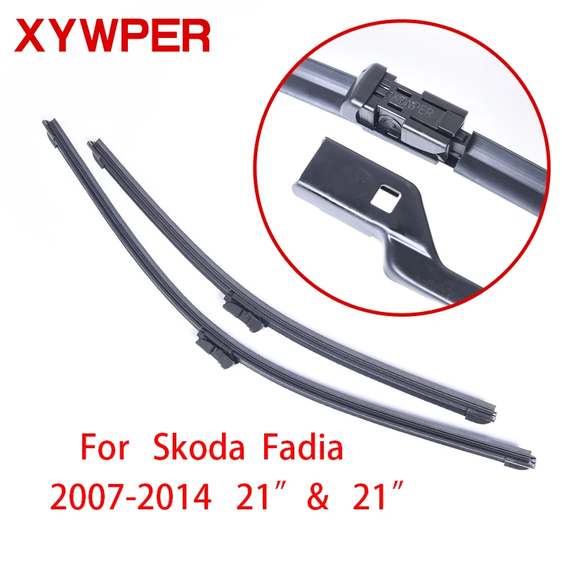 Фото XYWPER Wiper Blades for Skoda Fabia 2007 2008 2009 2010 2011 2012-2014 21"&amp21&quotCar Accessories Soft Rubber car windscreen wipers |