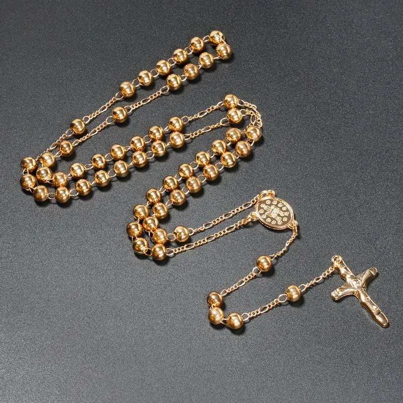 High Quality 6mm Golden & Sliver Iron Beads Rosaries Metal Rosary Ball Beads Necklace Catholicism Prayer Religious Cross Jewelry
High Quality 6mm Golden & Sliver Iron Beads Rosaries Metal Rosary Ball Beads Necklace Catholicism Prayer Religious Cross Jewelry