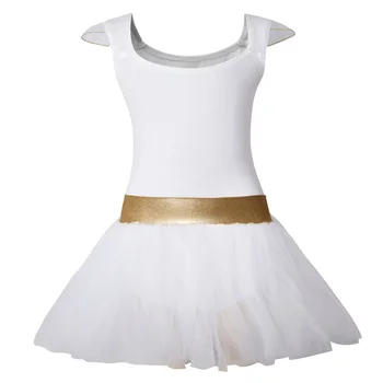 Toddler Girls Tank Leotards for Ballet Dance Sleeveless Dress with Tutu Skirt Gold Waistband and Flying Sleeves
Toddler Girls Tank Leotards for Ballet Dance Sleeveless Dress with Tutu Skirt Gold Waistband and Flying Sleeves