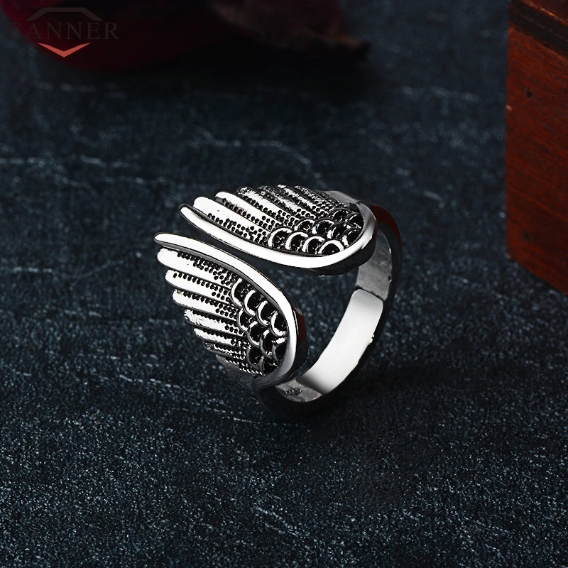 CANNER Vintage Creative Angel Wings Adjustable Ring Silver Men/Women Rings Punk Party Club Open Ring anillos Jewelry FI
CANNER Vintage Creative Angel Wings Adjustable Ring Silver Men/Women Rings Punk Party Club Open Ring anillos Jewelry FI