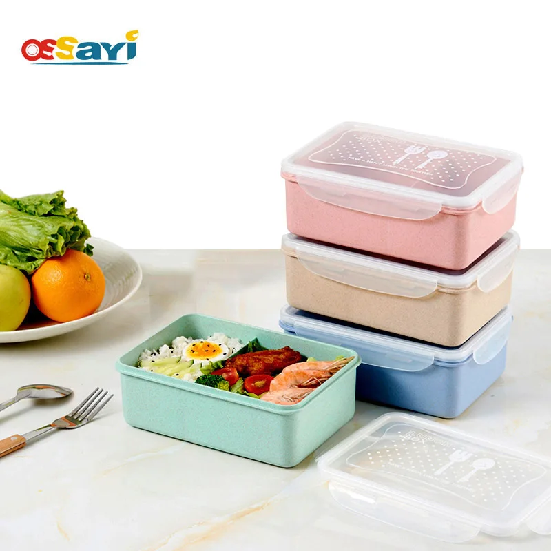 1 шт. Ланч-бокс герметичная пшеничная солома микроволновая посуда Bento box