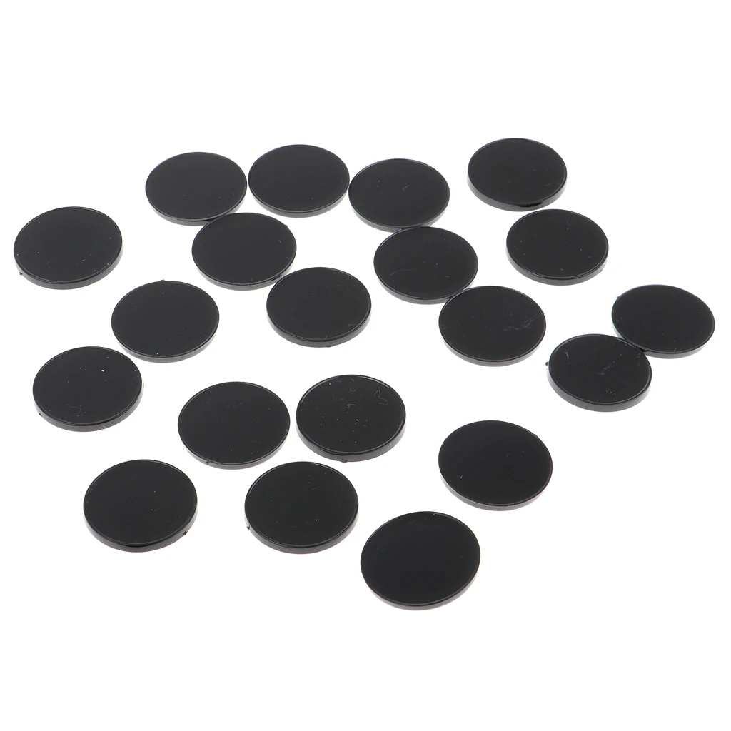 20pcs Plastic Round Base 22mm Miniature Display Stand RPG Wargames Accessory