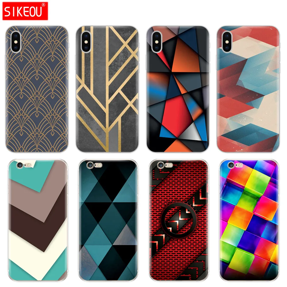 Silicone Cover Phone Case For Iphone 6 X 8 7 6s 5 5s SE Plus 10 XR XS Max Case Geometry Geometric colorful pattern
Silicone Cover Phone Case For Iphone 6 X 8 7 6s 5 5s SE Plus 10 XR XS Max Case Geometry Geometric colorful pattern