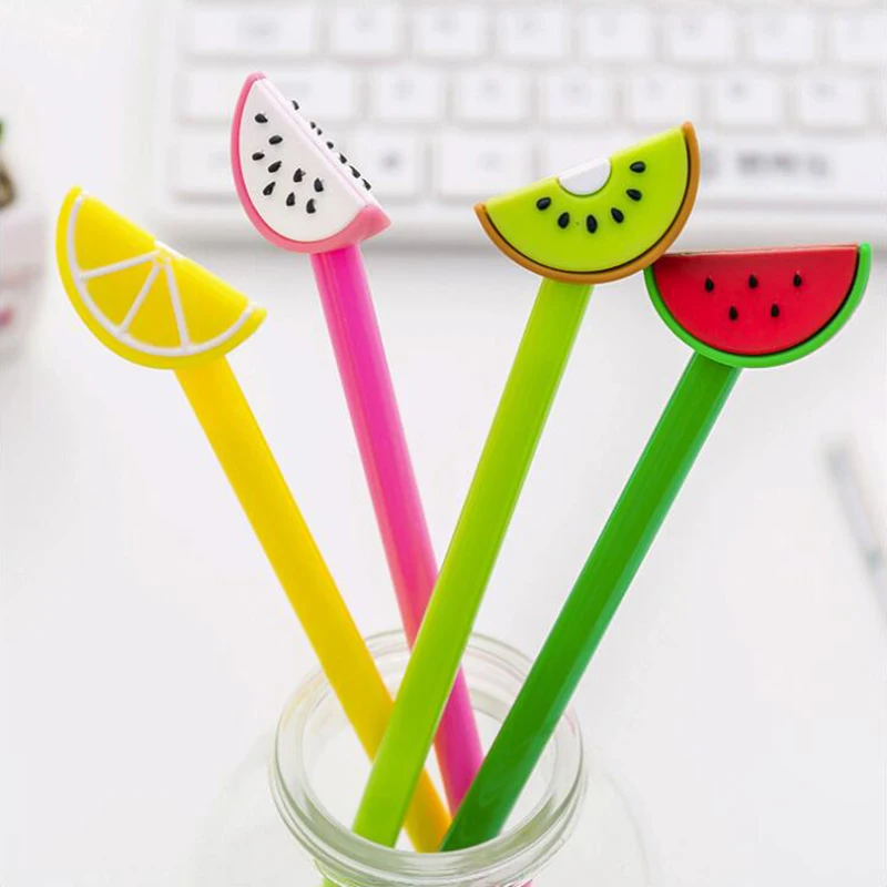 Creative Fruit Gel Pen Cute watermelon black ink Signature pens Promotional Gift Stationery School writing Supplies
Creative Fruit Gel Pen Cute watermelon black ink Signature pens Promotional Gift Stationery School writing Supplies