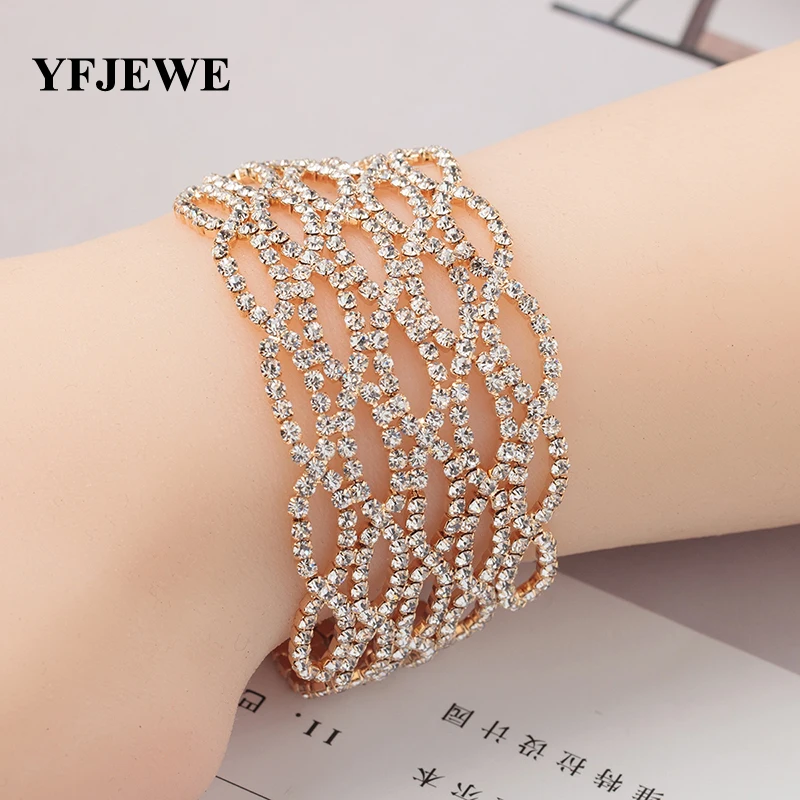 YFJEWE Luxury Rhinestone Elegant Bridal Wedding Jewelry Bracelets & Bangles Fashion Bracelets for Women Femme Bracciali B142
YFJEWE Luxury Rhinestone Elegant Bridal Wedding Jewelry Bracelets & Bangles Fashion Bracelets for Women Femme Bracciali B142