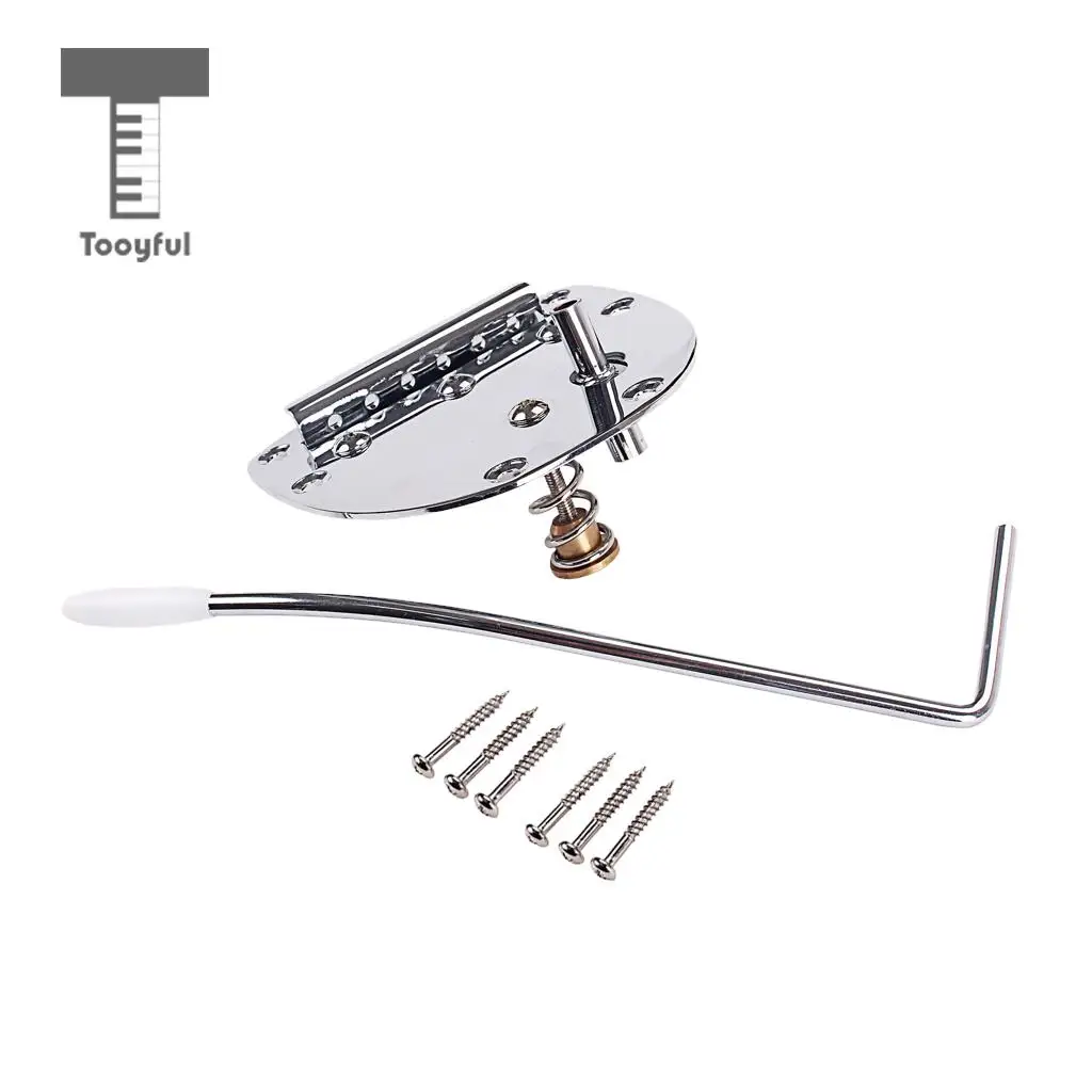 Tooyful 1 Set Guitar Tremolo Bridge Tailpiece with Whammy Bar Screws for Mustang/Jazzmaster Guitar Parts