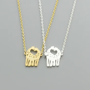 Wholesale Lovely Heart Giraffes Necklace Pendant For Women Lover's Jewelry Stainless Steel Chain Collier Femme Girlfriend Gift
Wholesale Lovely Heart Giraffes Necklace Pendant For Women Lover's Jewelry Stainless Steel Chain Collier Femme Girlfriend Gift
