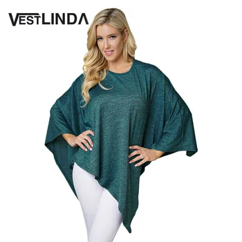 VESTLINDA T-Shirt Top Tee Round Collar Batwing Sleeve Asymmetric Poncho Women T Shirt Casual Womens Clothing 2018 Tshirt Femme
VESTLINDA T-Shirt Top Tee Round Collar Batwing Sleeve Asymmetric Poncho Women T Shirt Casual Womens Clothing 2018 Tshirt Femme