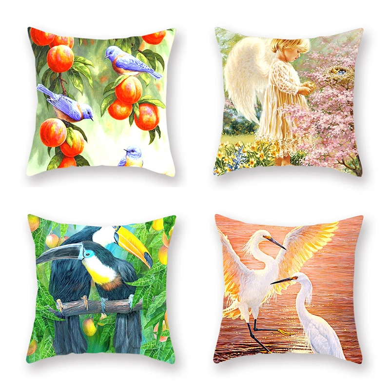 4pcs/set Polyester Cushion Cover Flowers Birds Parrot Pattern Decorative Pillow Covers Car Sofa Office Seat Decor Cases 45x45cm
4pcs/set Polyester Cushion Cover Flowers Birds Parrot Pattern Decorative Pillow Covers Car Sofa Office Seat Decor Cases 45x45cm