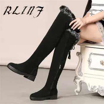RLINF New Long Tube Wedge with High Tube Thick Bottom with Elastic Cloth Over The Knee Female Long Boots
RLINF New Long Tube Wedge with High Tube Thick Bottom with Elastic Cloth Over The Knee Female Long Boots
