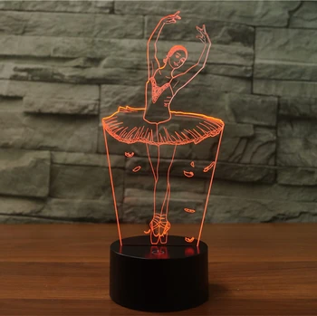 New Arrival Lighting USB Charged Ballet Dancer 3D Illusion LED Night Light Balletto Colorful Touch Bedside Light New Year Gifts
New Arrival Lighting USB Charged Ballet Dancer 3D Illusion LED Night Light Balletto Colorful Touch Bedside Light New Year Gifts