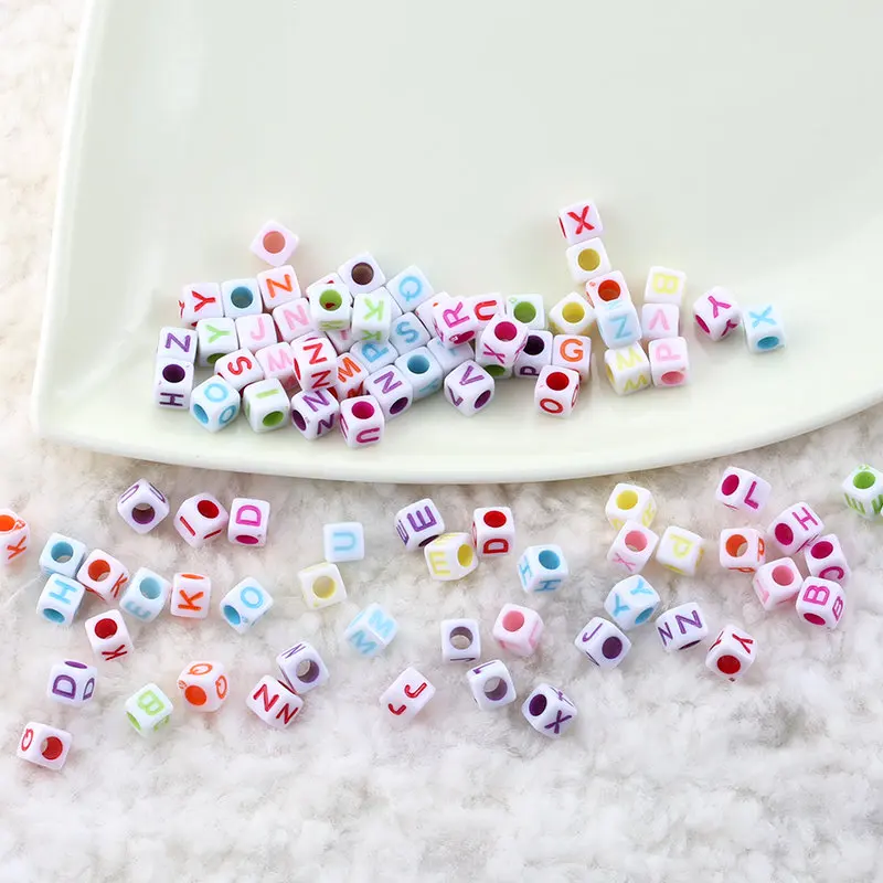 6mm Mixed Random color Acrylic Spacer beads Square shape letter beads for Children Handcraft & Jewelry accessories 100pcs/pack
6mm Mixed Random color Acrylic Spacer beads Square shape letter beads for Children Handcraft & Jewelry accessories 100pcs/pack