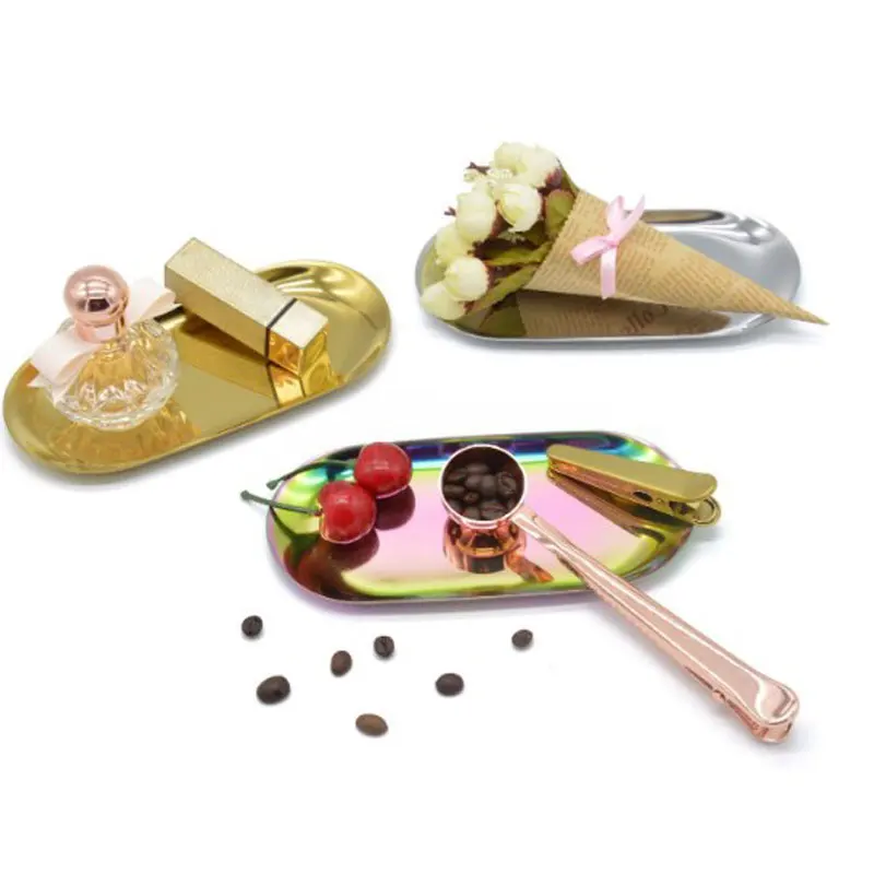 Nordic Metal Storage Tray For Home Decor Rose Gold Metal Storage Tray Luxurious Oval Plate Iron Fruit Plate Jewelry Display Tray 
Nordic Metal Storage Tray For Home Decor Rose Gold Metal Storage Tray Luxurious Oval Plate Iron Fruit Plate Jewelry Display Tray