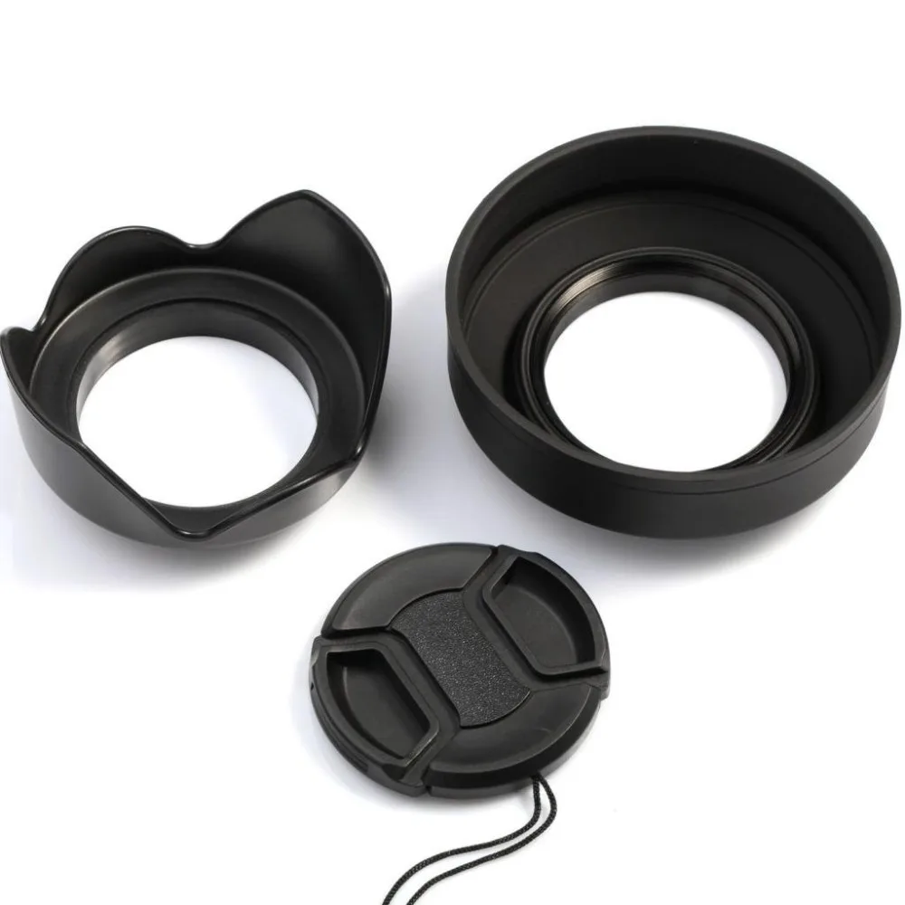49mm 52mm 55mm 58mm 62mm 67mm 72mm 77mm 82mm Rubber 3in1 Lens Hood+Flower Lens Hood+lens cap for Canon Nikon Sony Pentax Camera
49mm 52mm 55mm 58mm 62mm 67mm 72mm 77mm 82mm Rubber 3in1 Lens Hood+Flower Lens Hood+lens cap for Canon Nikon Sony Pentax Camera