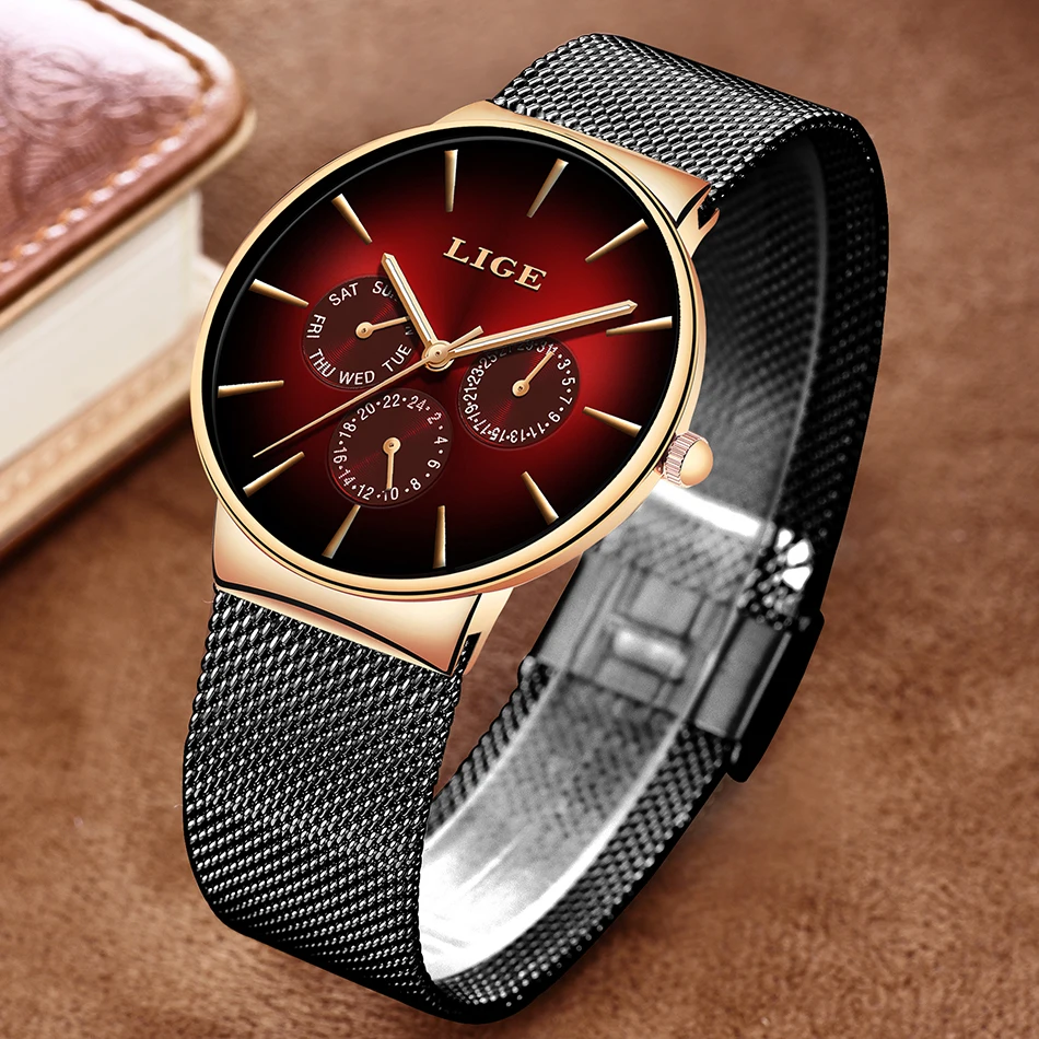 LIGE Fashion Men's Watches Top Brand Luxury Ultra-Thin Clock Male Steel Mesh Waterproof Quartz Watch For Men Sport Wristwatch
LIGE Fashion Men's Watches Top Brand Luxury Ultra-Thin Clock Male Steel Mesh Waterproof Quartz Watch For Men Sport Wristwatch