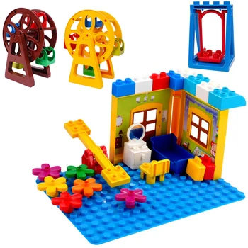 Big Size Amusement Park Windmill Swing Ferris Wheel Building Blocks Slide Assemble Brick Compatible Duploingly Toy for children
Big Size Amusement Park Windmill Swing Ferris Wheel Building Blocks Slide Assemble Brick Compatible Duploingly Toy for children