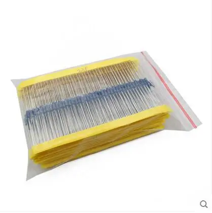 600 Pcs/set 30 Kinds Each Value Metal Film Resistor pack 1/4W 1% resistor assorted Kit Set
600 Pcs/set 30 Kinds Each Value Metal Film Resistor pack 1/4W 1% resistor assorted Kit Set