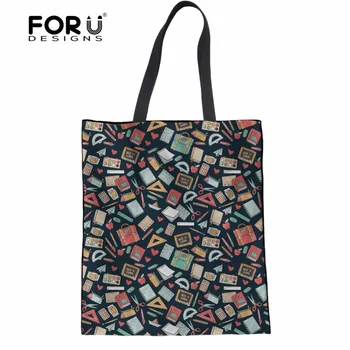 FORUDESIGNS Cartoon Teacher Pattern Linen Tote Bags Women Luxury Handbags Reusable Shoulder Bags for Female Custom Messenger Bag
FORUDESIGNS Cartoon Teacher Pattern Linen Tote Bags Women Luxury Handbags Reusable Shoulder Bags for Female Custom Messenger Bag