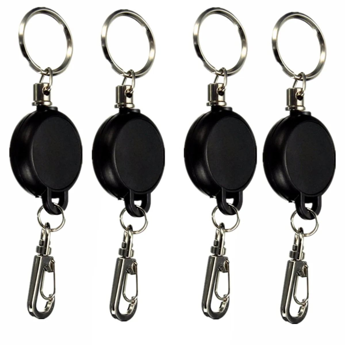 Kicute Retractable Black Keychain Anti-Lost Keychain Badge Reel Buckle Recoil Card Holder Pull Key Ring Steel Cord 1/2/3/4/5 Pcs
Kicute Retractable Black Keychain Anti-Lost Keychain Badge Reel Buckle Recoil Card Holder Pull Key Ring Steel Cord 1/2/3/4/5 Pcs