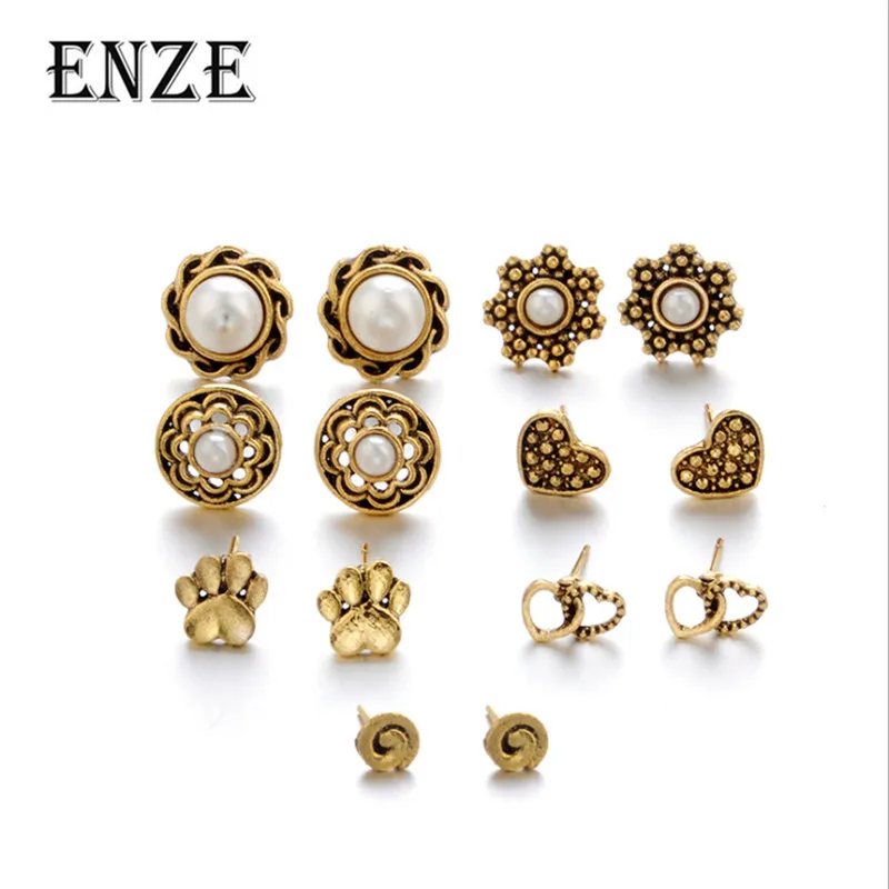 ENZE Free Shipping Fashion Women's Accessories 6 pairs of bohemian style flowers owls in various styles boys and girls earrings
ENZE Free Shipping Fashion Women's Accessories 6 pairs of bohemian style flowers owls in various styles boys and girls earrings