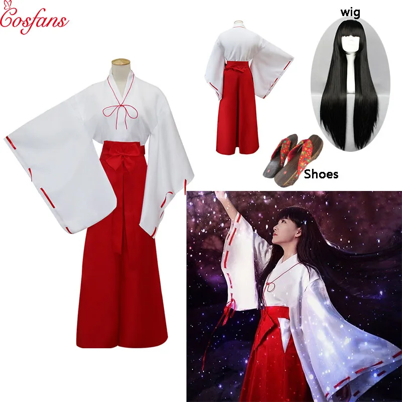 10PCS Inuyasha Kikyou Cosplay Dress Costumes Kikyo Wigs Women men Japanese Kimono Set wig Hair Christmas Halloween gift 2019
10PCS Inuyasha Kikyou Cosplay Dress Costumes Kikyo Wigs Women men Japanese Kimono Set wig Hair Christmas Halloween gift 2019