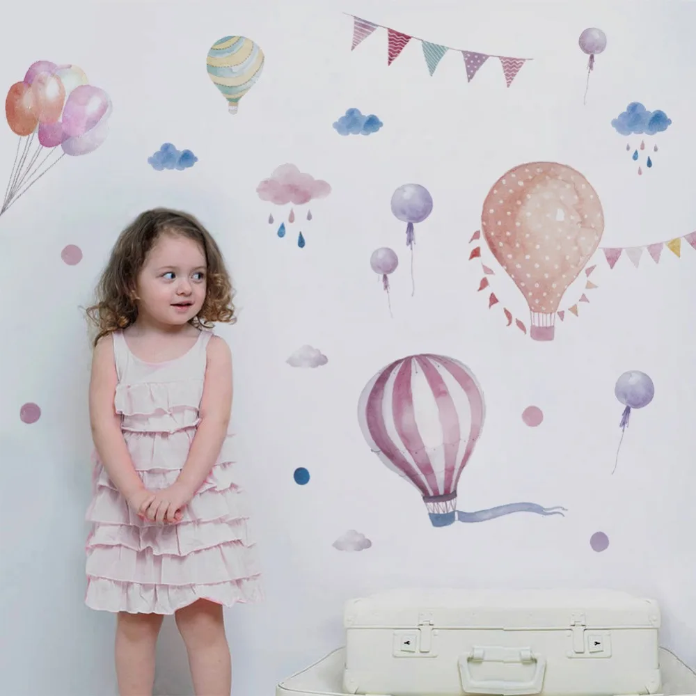 Cartoon Hot Air Balloon Wall Stickers for Nursery Kids room Bedroom Wall Decor Eco-friendly Vinyl Decal Creative Home Decoration
Cartoon Hot Air Balloon Wall Stickers for Nursery Kids room Bedroom Wall Decor Eco-friendly Vinyl Decal Creative Home Decoration